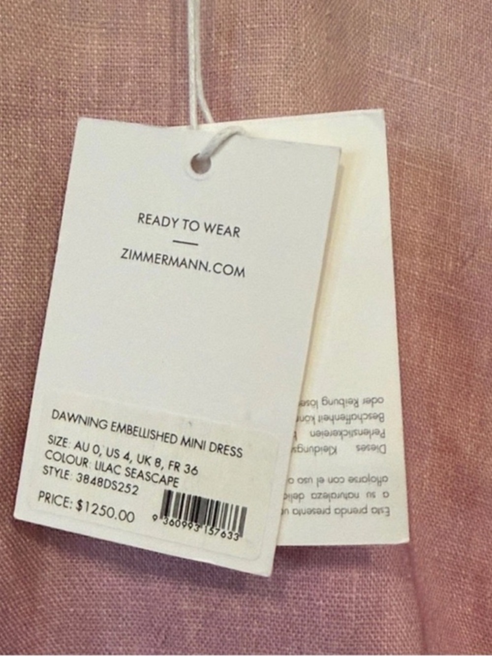 Zimmermann Dawning Mini Dress - Picture 4 of 9